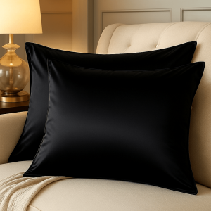 Набор: 2 наволочки сатин гл/кр диз. № 19-0303 (Черный)
