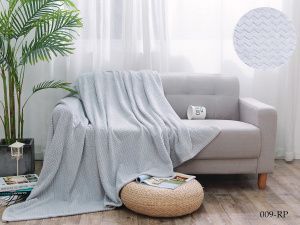 Плед ВЕЛСОФТ диз. 009-RPN, Зигзаг, Серый (Л)