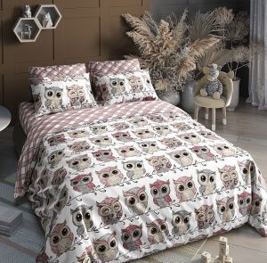 КПБ Поплин Тинейджер "Luxor" диз. № Совушки роз.