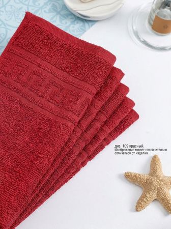 Полотенце махровое, г/к, 30х50, арт. ВТ 30-50Г, 380 гр/м2, цвет: 109-красный